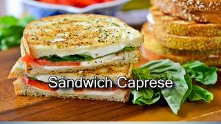 Receta sana sándwich caprese Trab Espanhol [upl. by Kina]