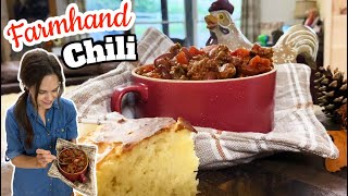 🍂Chili Season Begins 🍁 Slow Cooker Farmhand Chili  BEST Chili Recipe [upl. by Elora]