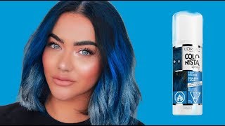 HOW TO ACHIEVE BLUE HAIR with Loréal COLORISTA [upl. by Brawner612]