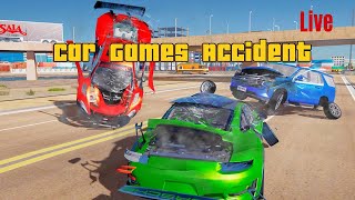 014 DANGEROUS OVERTAKING AND CAR CRASHES LIVE  CAR GAME DRIVE CAR PARKING [upl. by Hepsiba]