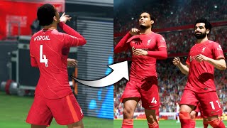 NEW FIFA 22 VIRGIL VAN DIJK TRADEMARK CELEBRATION [upl. by Marlie925]