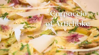 Carpaccio of Artichokes with Parmesan fresh amp easy nocook healthy snack [upl. by Fiester]