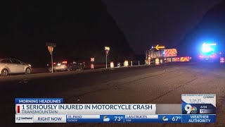 Person seriously injured after motorcycle crash on Transmountain [upl. by Koslo]