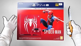 PS4 Pro quotSPIDERMANquot Limited Edition Console Unboxing Marvels SpiderMan Amazing Red Playstation 4 [upl. by Tori]