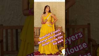 3 leyers skirts lehenga Choli set design 2024outfit HalDi function shorts ytshorts lehenga [upl. by Utta]