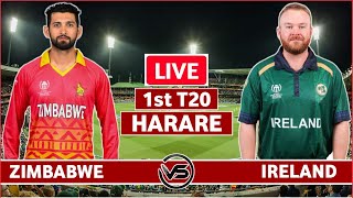 Ireland vs Zimbabwe 1st T20 Live Scores  IRE vs ZIM 1st T20 Live Scores amp Commentary [upl. by Ardnael]