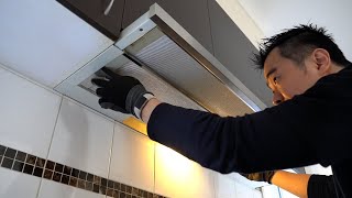 How Do I Replace My Old Kitchen Rangehood  DIY  Timelapse Video [upl. by Lipps]