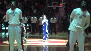 Singing National Anthems at Toronto Raptors Game Higher Quality [upl. by Niwri]