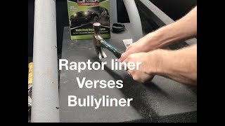 Raptor liner or Bullyliner A road test review on both DIY liners [upl. by Atinek]