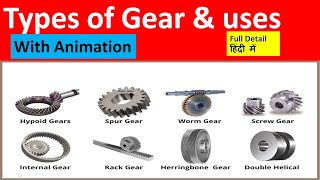 Type of gear  Type of gears in Hindi  Uses of gear  gears kitne prakar ke hote hain  Gear [upl. by Parsons550]