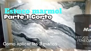 Tutorial Parte 1 Corto Estuco Mármol 4 colores [upl. by Minor]