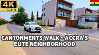 Exploring Cantonments A walk Through Accras Elite Neighborhood4K Walking Tour [upl. by Eladnyl742]