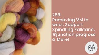 Removing VM Support Spindling Falkland junction Progress amp More  Wool n Spinning ep 289 [upl. by Jutta]