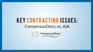 Comparing Key Provisions on Owner amp Design Agreements ConsensusDocs vs AIA [upl. by Kcirdaed633]