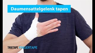 TRUETAPE® Daumen tapen  Anleitung mit dem Sporttape [upl. by Adna552]