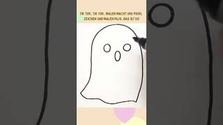 WIE MAN DAS EINFACHSTE GESPENST ALLER ZEITEN FÜR HALLOWEEN ZEICHNET 👻✨ einfacheszeichnen halloween [upl. by Ycnahc468]