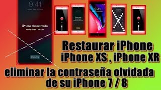 resetear de fábrica  restaurarCambiar el código olvidado de su iPhone XS Maxiphone 7 8 6 iPad [upl. by Ailime]