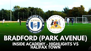 INSIDE ACADEMY  BPAFC U19S HIGHLIGHTS VS HALIFAX TOWN [upl. by Irrot382]