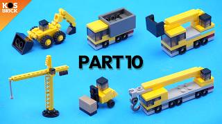 Lego Construction Mini Vehicles  Part 10 Tutorial [upl. by Leiram240]