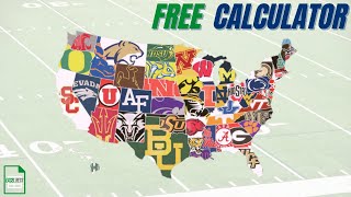 NCAA College Football Half Point Movement  Spread and Total Bet Calculator  Free Download [upl. by Neellek36]