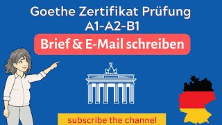 EMail amp Brief schreiben  Goethe Zertifikat A1A2B1  Letter writing in German  Video  11 [upl. by Nnahaid357]