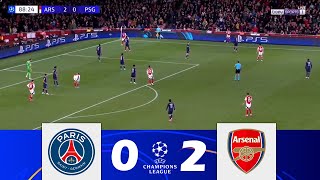 PSG contre Arsenal 02  UEFA Champions League 202425  Résumé de Match [upl. by Suiravat54]