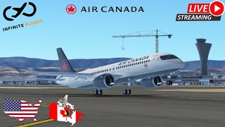 🔴 Infinite Flight  Air Canada A220300  San Francisco SFO  Toronto YYZ [upl. by Flight]