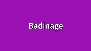 Badinage Meaning [upl. by Eydie]