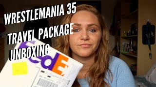 WWE Wrestlemania 35 Travel Package Unboxing [upl. by Rhoda]