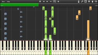 Space Harrier  Main Theme on Piano Synthesia 3 Parts [upl. by Cicero]