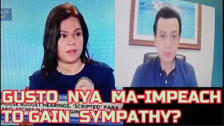 VP SARA Duterte gusto ma impeach to gain sympathy again Sen Trillanes comments [upl. by Xineohp]