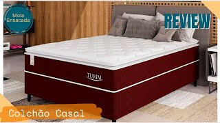 COLCHÃO CASAL PLUMATEX DE MOLA ENSACADA  28X138X188CM TURIM COMPRE E POUPE DINHEIRO [upl. by Seavir]