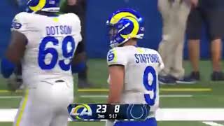 Matthew Stafford Throws Interception to Kenny Moore  Rams vs Colts [upl. by Danna]