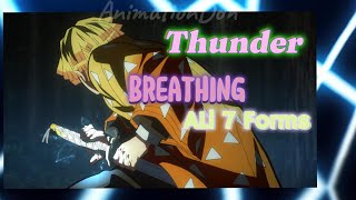 Thunder Breathing Explained All 7 Forms anime demonslayer [upl. by Wetzel389]