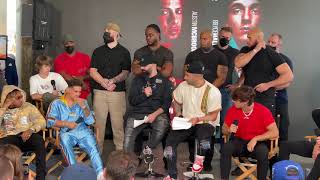 Bryce Hall vs Austin Mcbroom going at it at the press conference youtubers vs tiktokers [upl. by Darin935]