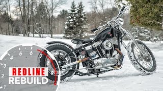 Classic HarleyDavidson motorcycle completely rebuilt in 4 minutes  Redline Rebuild  S1E8 [upl. by Arayk424]