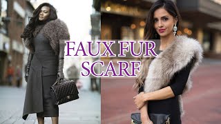 WAYS TO WEAR FAUX FUR SCARF [upl. by Alana]