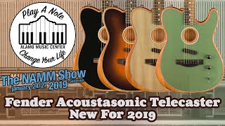 Fender Acoustasonic Telecaster  Brand New For 2019  NAMM Show 2019 [upl. by Yelkreb]