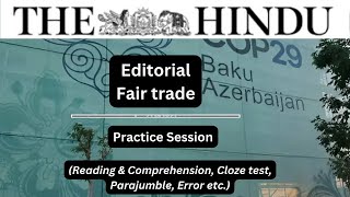 28 Oct 2024  The Indian Express Editorial Practice Exercise  Fair trade [upl. by Hwu]