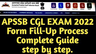 UDC JICS FORM FILLUP Process  APSSB CGL Examination 2022 Form FillUp Process  Complete Guide [upl. by Inman463]