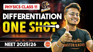 Differentiation Class 11 Physics Basic Mathematical Tools One Shot for NEET 2026  Dahaad Series [upl. by Ramalahs]