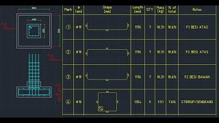 membuat BBS automatis pada autocad menggunakan plugin autorebar [upl. by Hurwitz954]