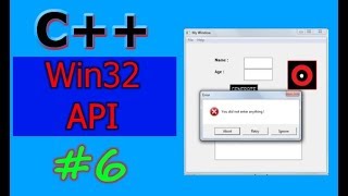 Windows GUI Programming with CC  Win32 API   Part 6  The Message Box Dialog [upl. by Nilyak474]