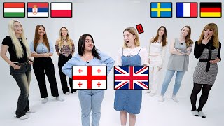 Can British Guess European Languages Hungary Serbia Georgia Poland France Swedin Germany [upl. by Aserahs356]