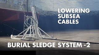 Lowering subsea cables with the Burial Sledge System2  Boskalis Subsea [upl. by Enwad831]