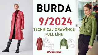 Burda 92024 Technical Drawings Full Line [upl. by Oilerua]