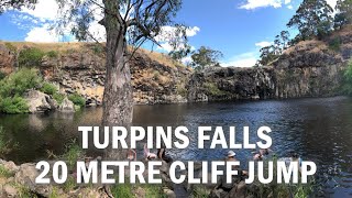 Turpins Falls 2022  20 Metre Cliff Jump [upl. by Leighton]