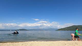 Sandpoint Idaho Views City Beach Cedar Street Bridge [upl. by Tasiana]