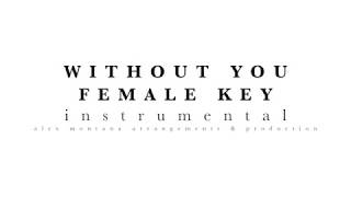 WITHOUT YOU  INSTRUMENTAL FEMALE KEY  KARAOKE BACKING TRACK [upl. by Anaeel556]