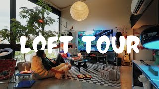 My Loft Apartment Tour  high ceiling mid century and cosy [upl. by Petunia584]